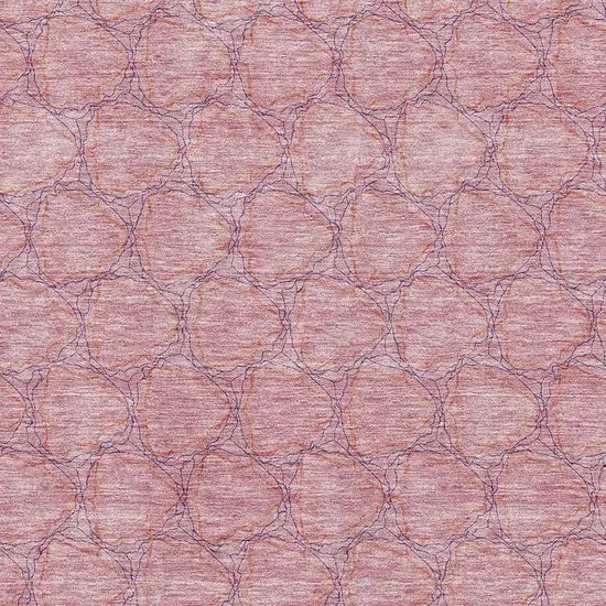 Pink And Purple Geometric Washable Area Rug With UV Protection Photo 2