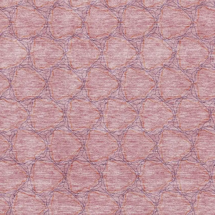 Pink And Purple Geometric Washable Area Rug With UV Protection Photo 2