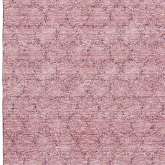 Pink And Purple Geometric Washable Area Rug With UV Protection Photo 3