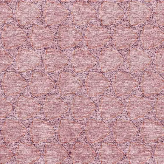 Pink And Purple Geometric Washable Area Rug With UV Protection Photo 2