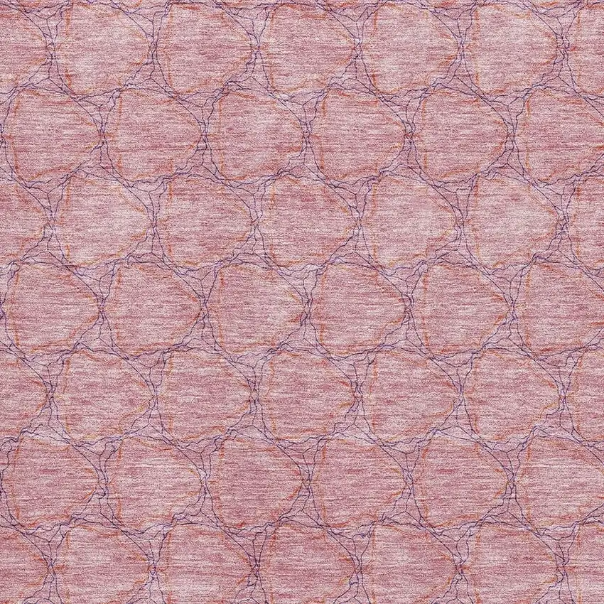 Pink And Purple Geometric Washable Area Rug With UV Protection Photo 2