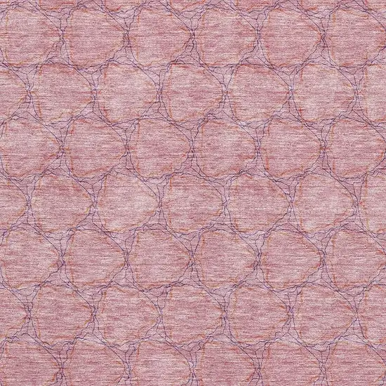 Pink And Purple Geometric Washable Area Rug With UV Protection Photo 2