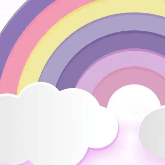 Pink And Purple Rainbows Youthful Washable Area Rug Photo 3