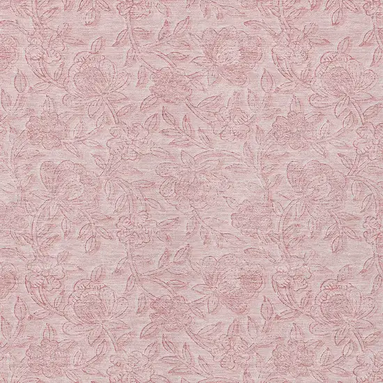 Pink And Red Floral Washable Indoor Outdoor Area Rug Photo 6