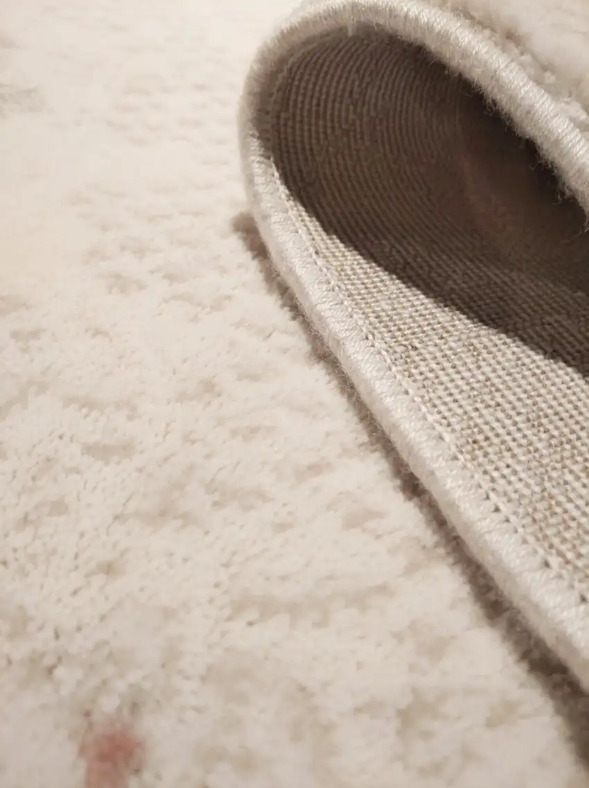 Pink And White Abstract Area Rug Photo 5