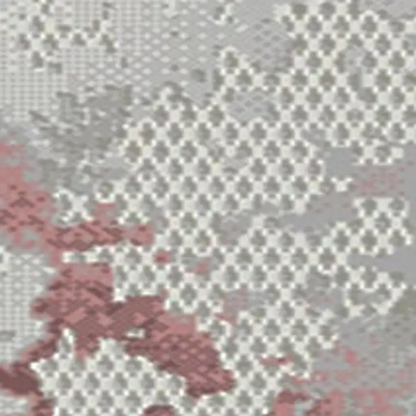 Gray Ivory And Pink Abstract Distressed Area Rug Photo 4