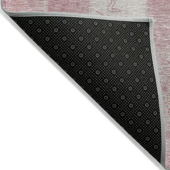 Pink Blush And Ivory Patchwork Washable Indoor Outdoor Area Rug Photo 2