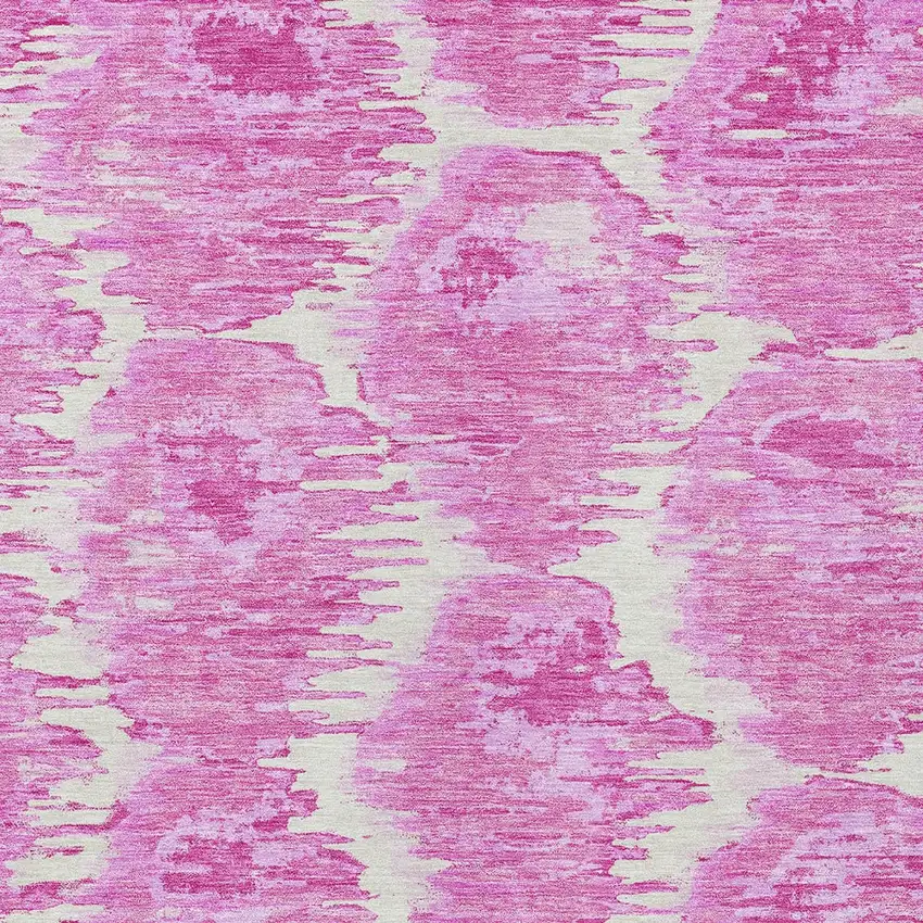 Pink Blush And Mauve Abstract Washable Indoor Outdoor Area Rug Photo 5