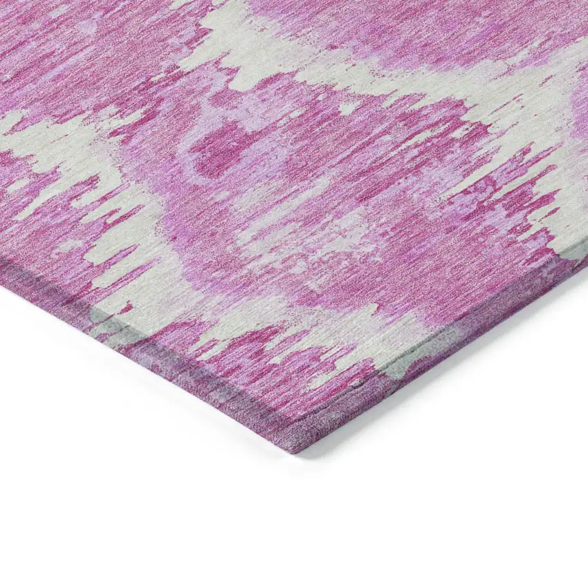Pink Blush And Mauve Abstract Washable Indoor Outdoor Area Rug Photo 5