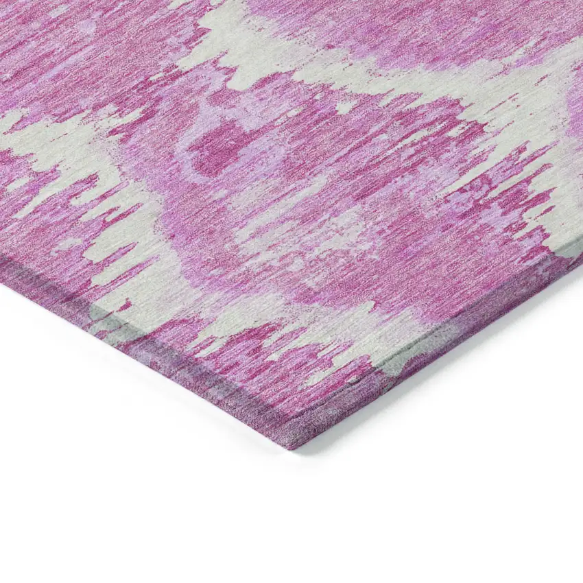 Pink Blush And Mauve Abstract Washable Indoor Outdoor Area Rug Photo 3