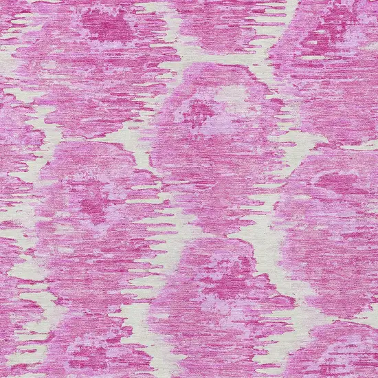Pink Blush And Mauve Abstract Washable Indoor Outdoor Area Rug Photo 4