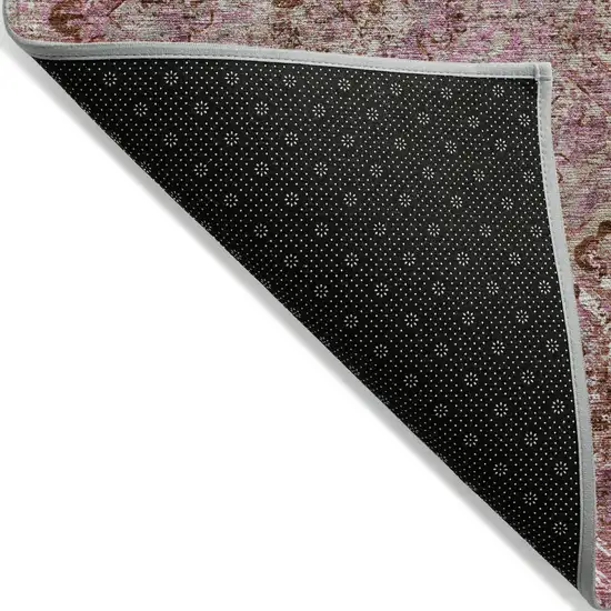 Pink Blush And Mauve Geometric Washable Indoor Outdoor Area Rug Photo 3