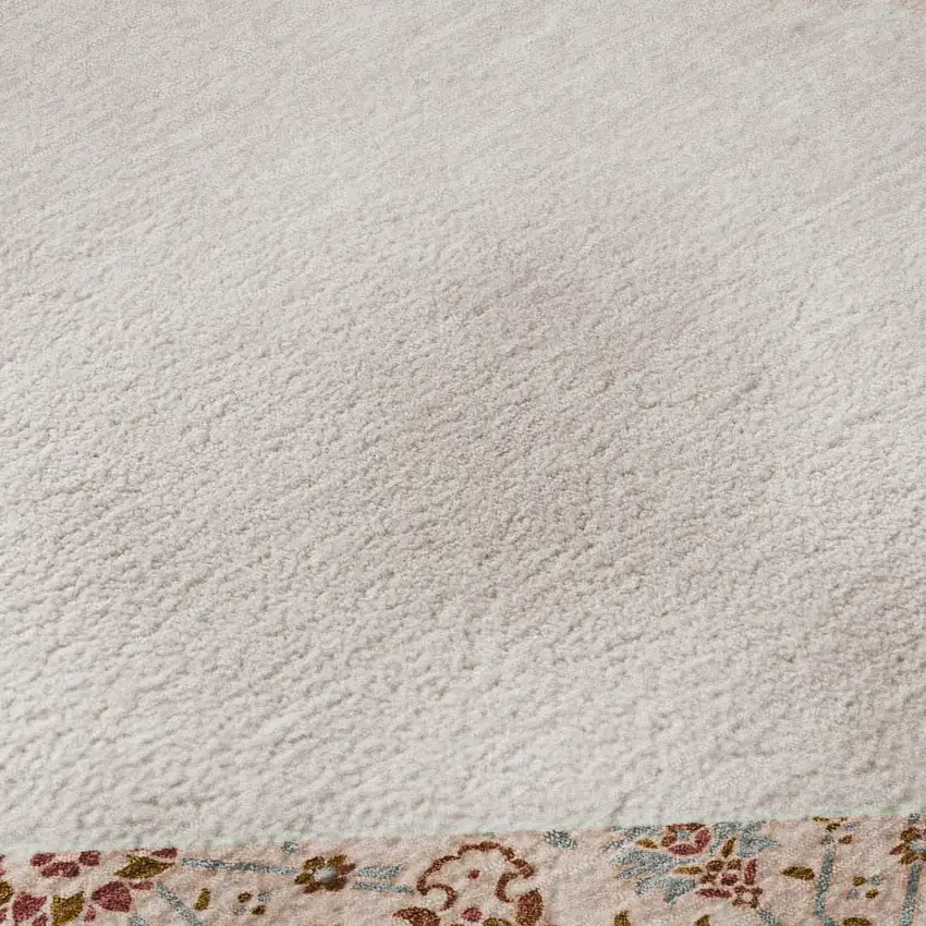 Pink Burgundy And Gray Oriental Washable Area Rug With UV Protection Photo 9