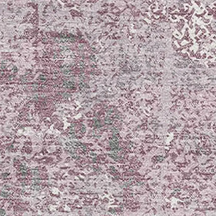 Pink Charcoal And Ivory Abstract Washable Area Rug With UV Protection Photo 2