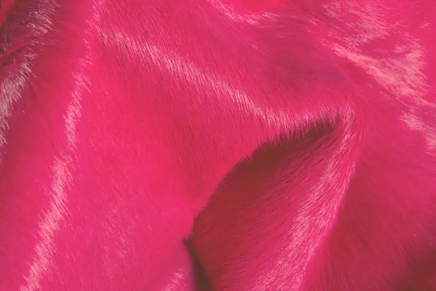 Pink Cowhide Hand Knotted Area Rug Photo 6