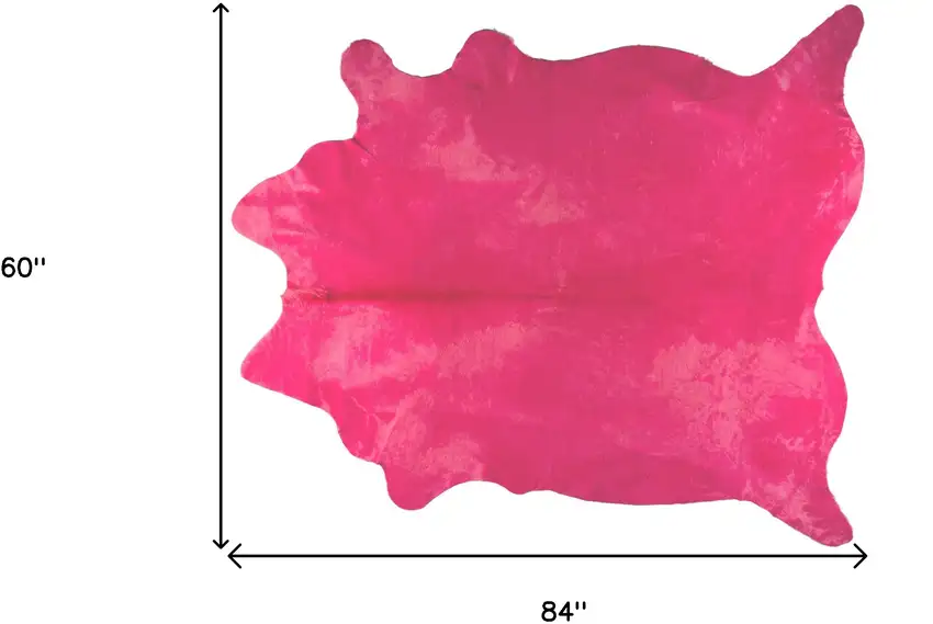Pink Cowhide Hand Knotted Area Rug Photo 5