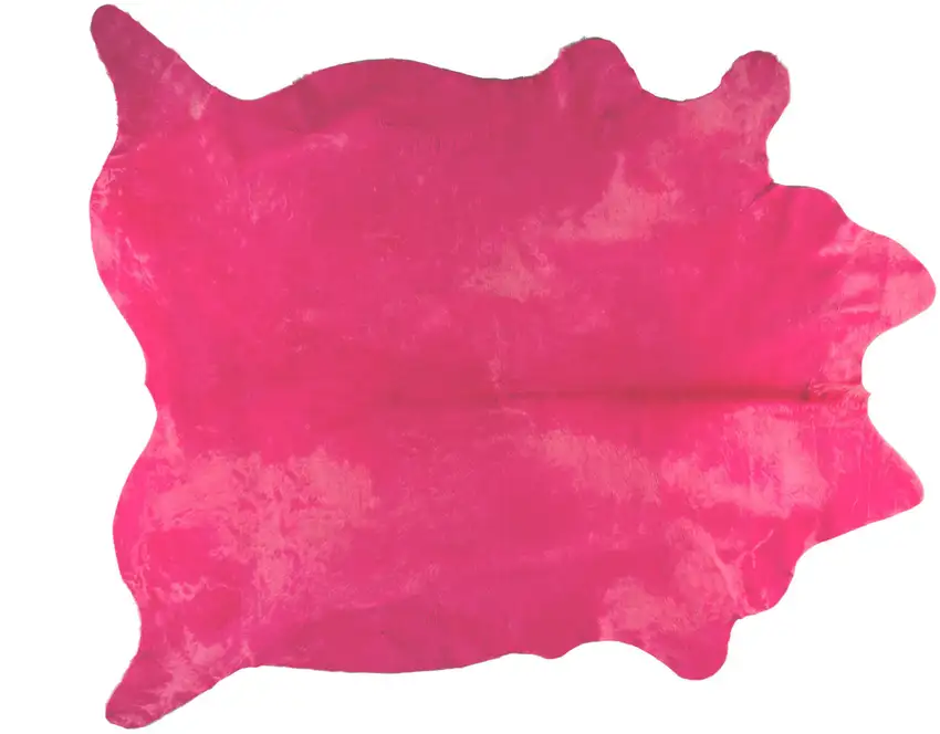 Pink Cowhide Hand Knotted Area Rug Photo 3