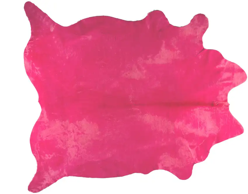 Pink Cowhide Hand Knotted Area Rug Photo 3