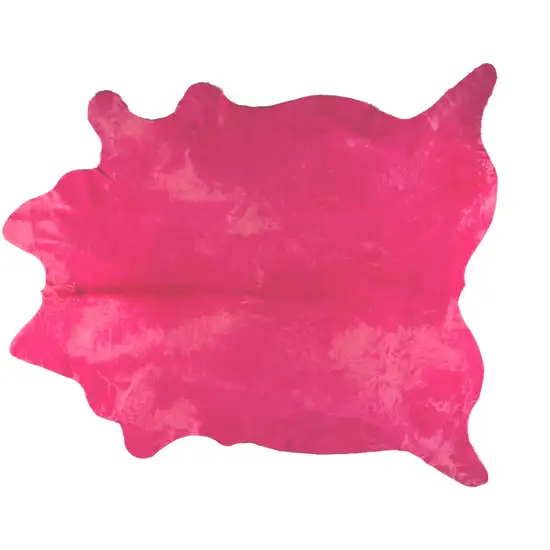 Pink Cowhide Hand Knotted Area Rug Photo 1