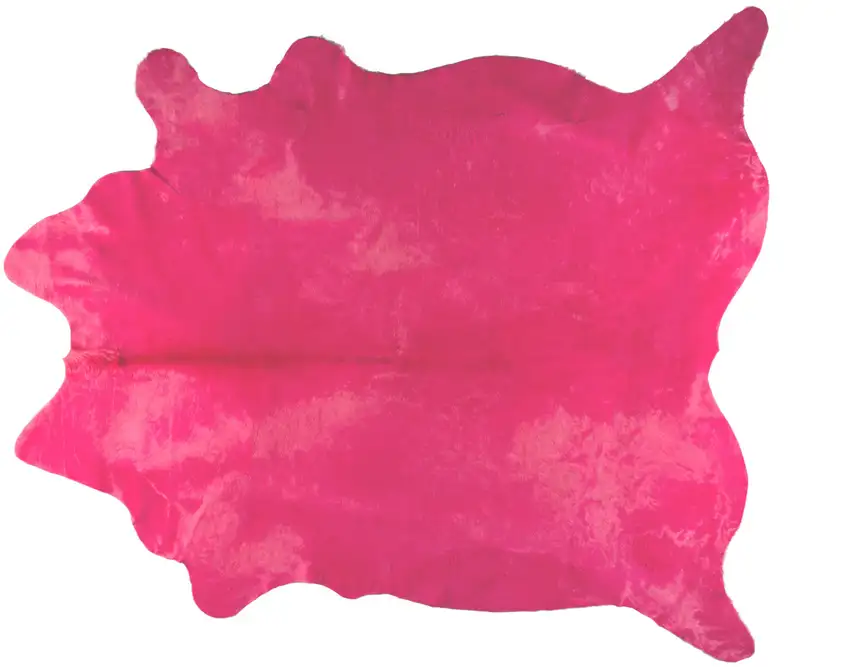 Pink Cowhide Hand Knotted Area Rug Photo 1