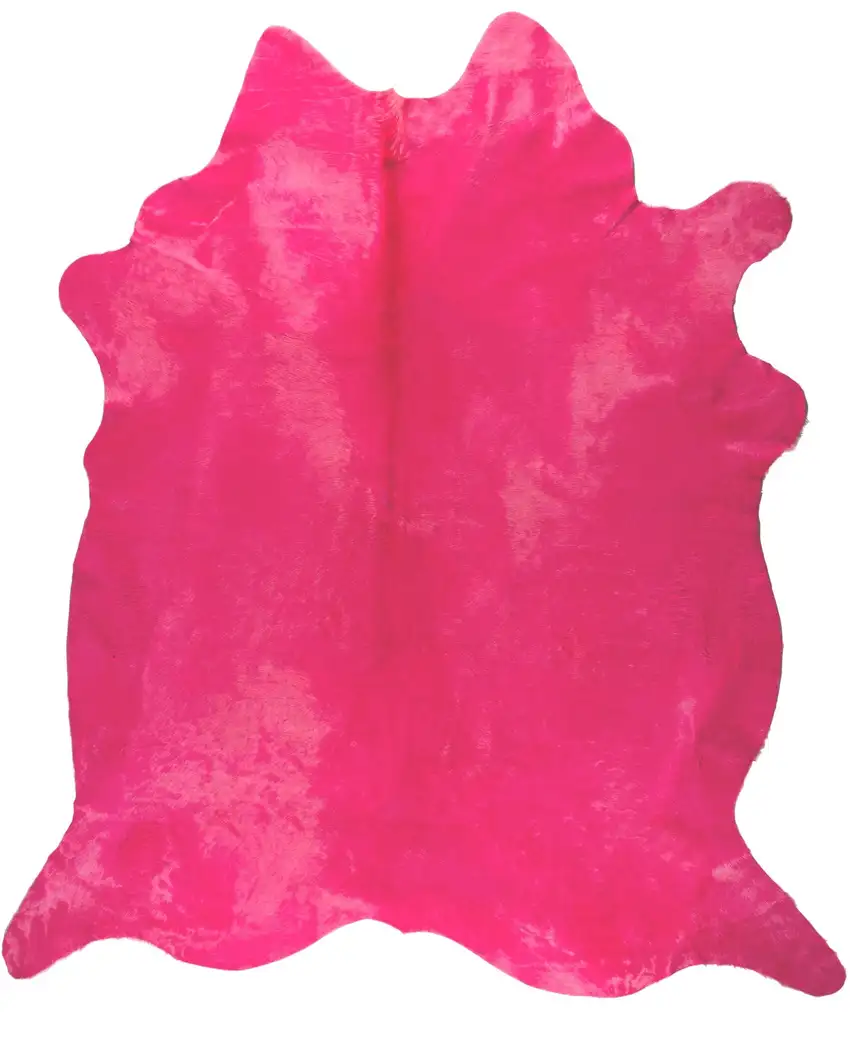 Pink Cowhide Hand Knotted Area Rug Photo 1