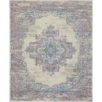 Photo of Pink Damask Power Loom Area Rug