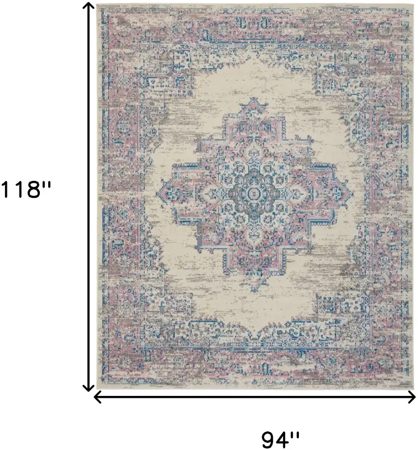 Pink Damask Power Loom Area Rug Photo 6