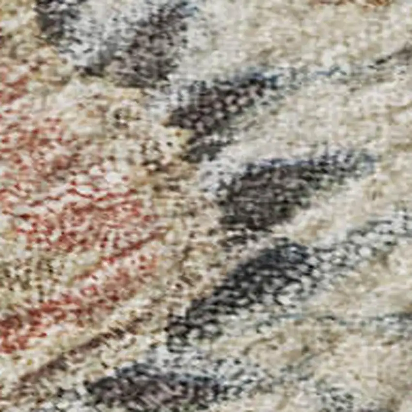 Pink Denim Blue And Silver Floral Washable Area Rug With UV Protection Photo 2