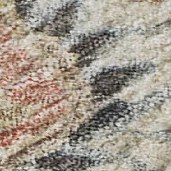 Pink Denim Blue And Silver Floral Washable Area Rug With UV Protection Photo 2