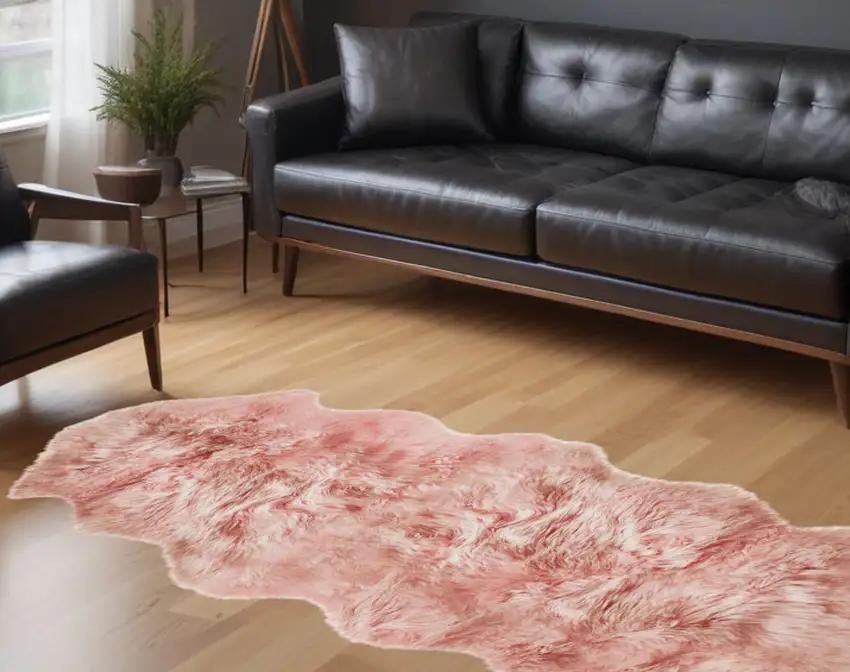 Pink Animal Print Area Rug Photo 2