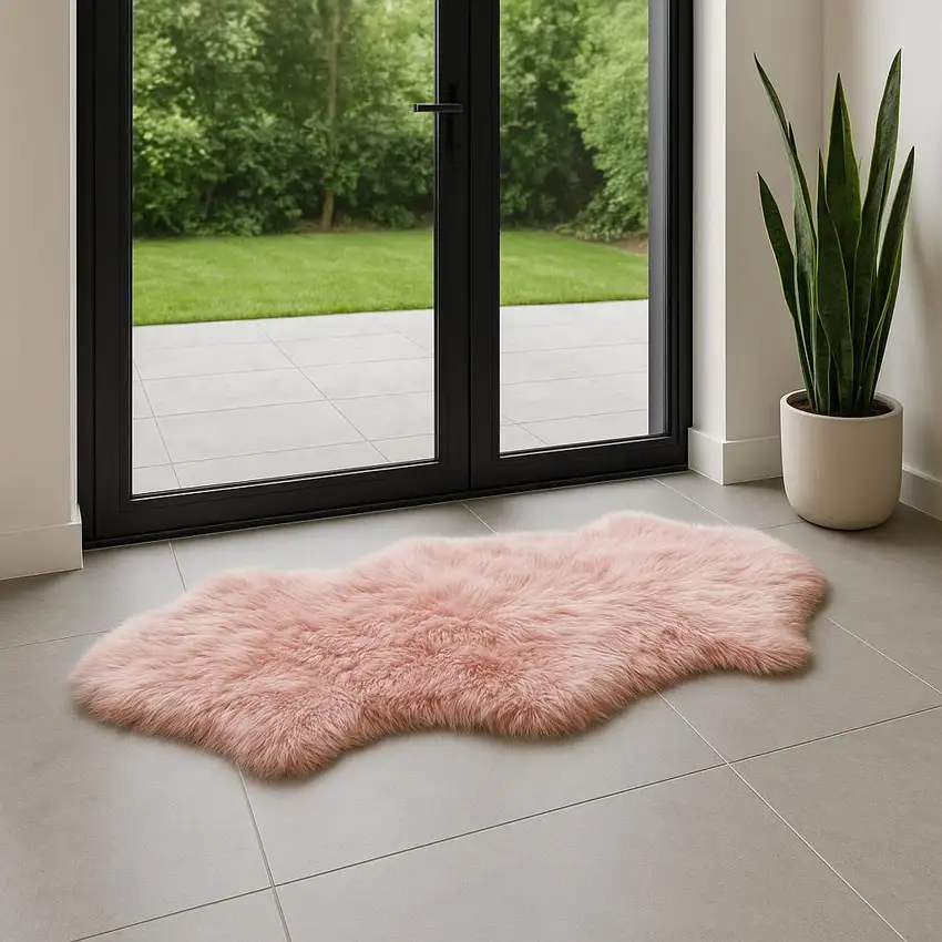 Pink Animal Print Area Rug Photo 2