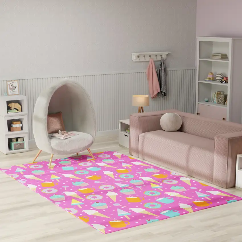 Pink Flatweave Area Rug Photo 5