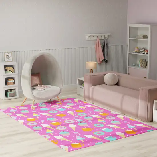 Pink Flatweave Area Rug Photo 5