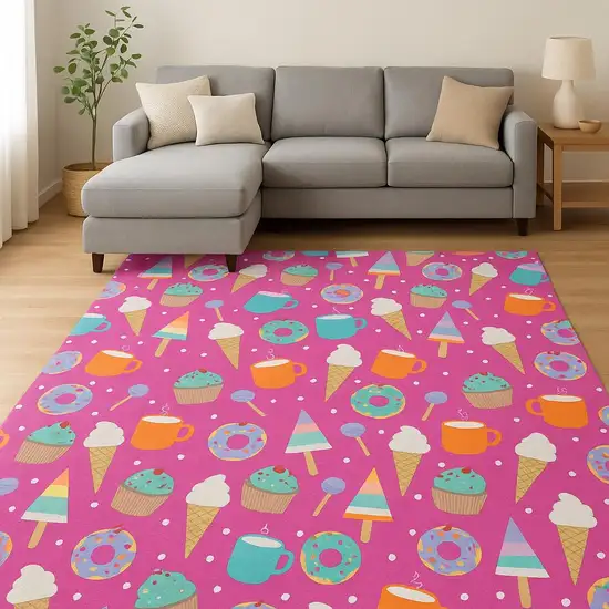Pink Flatweave Area Rug Photo 1