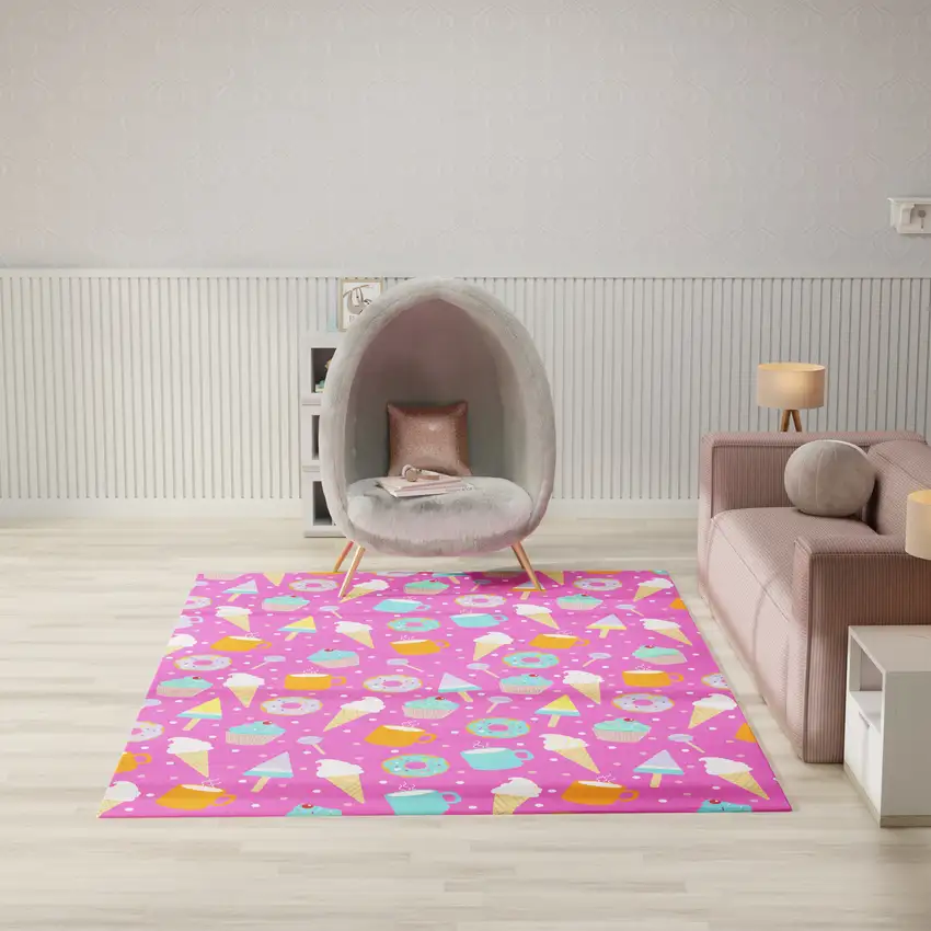 Pink Flatweave Area Rug Photo 6