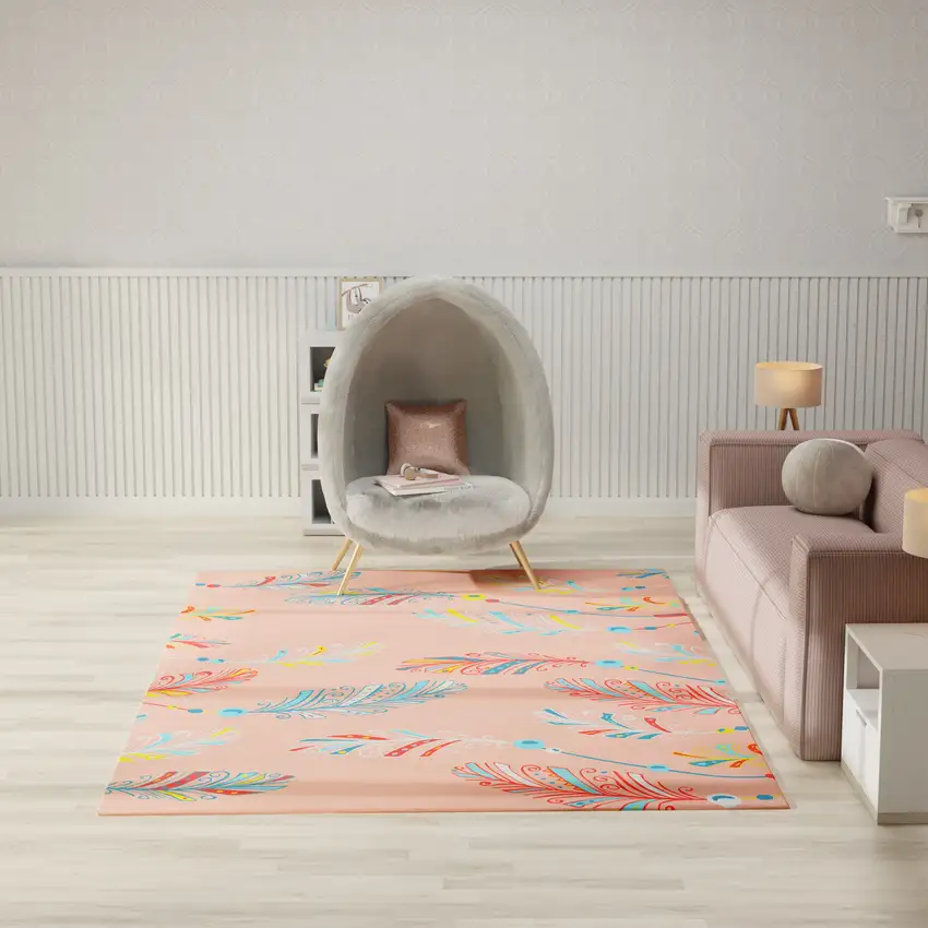 Pink Flatweave Area Rug Photo 6