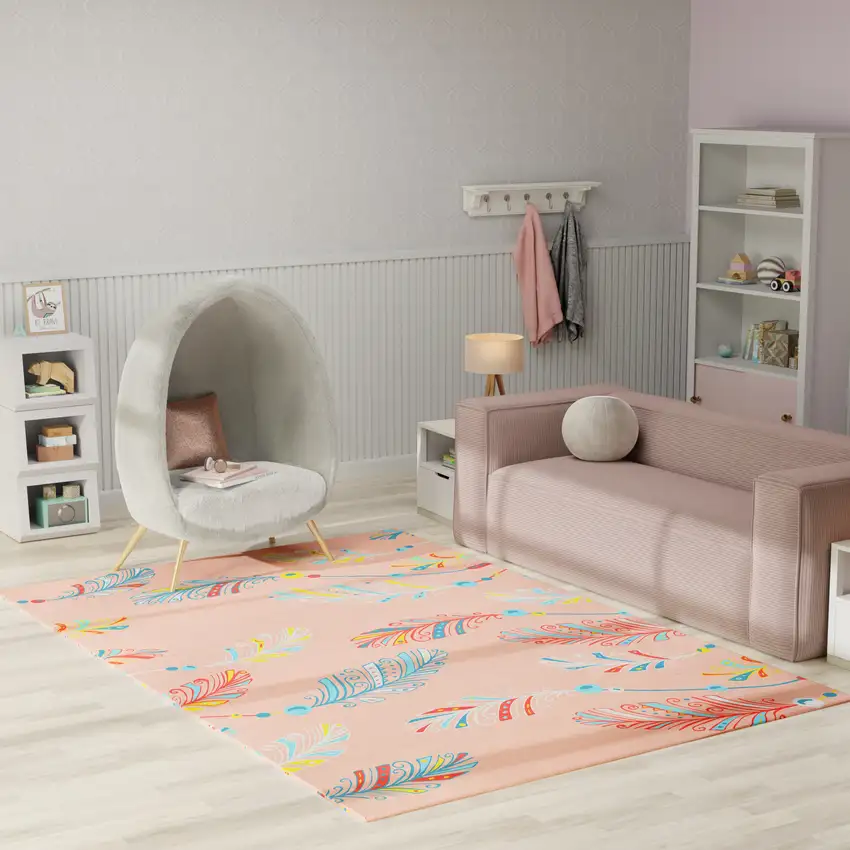 Pink Flatweave Area Rug Photo 5