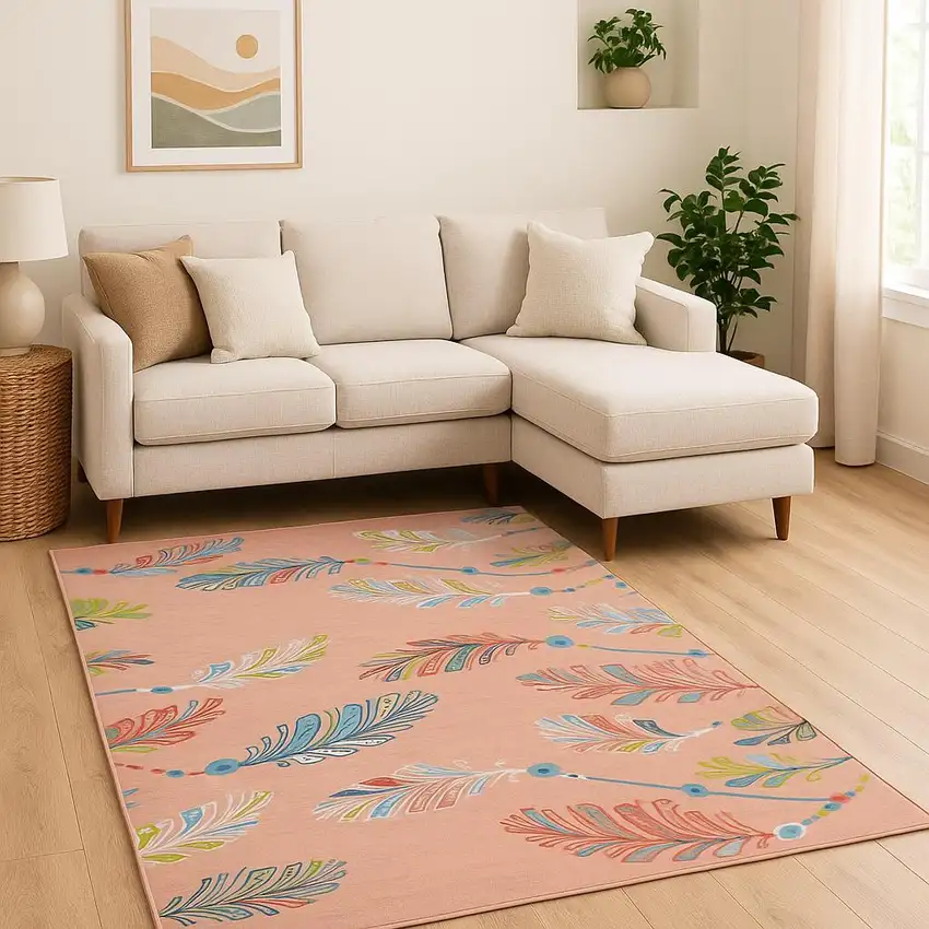 Pink Flatweave Area Rug Photo 1