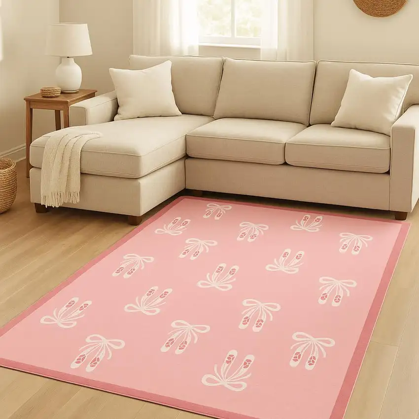 Pink Flatweave Area Rug Photo 1