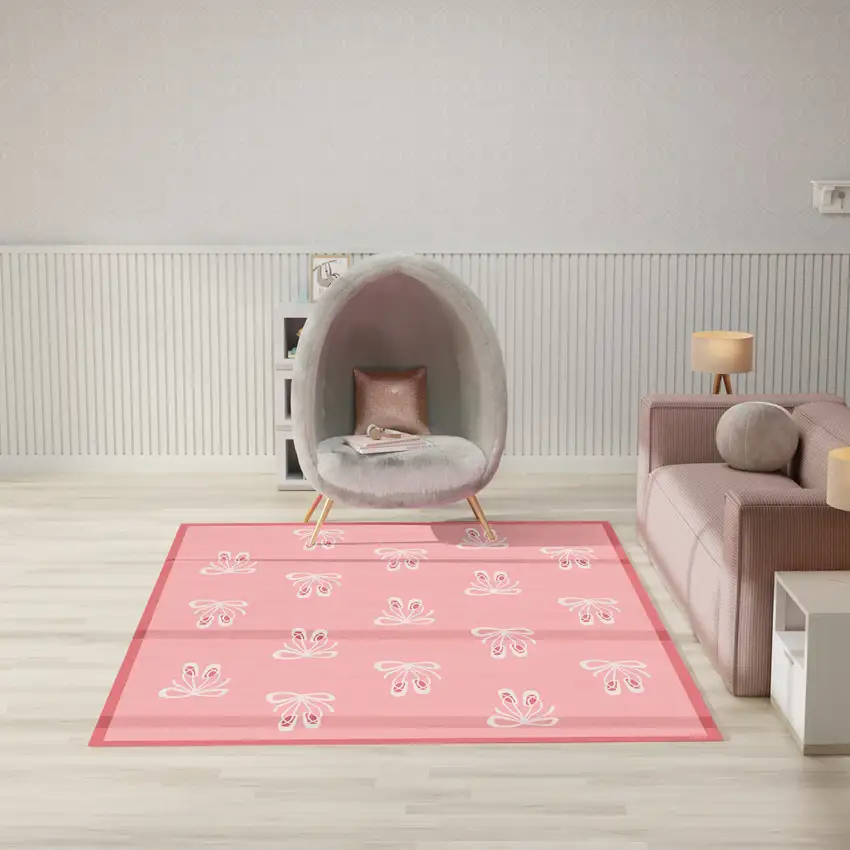 Pink Flatweave Area Rug Photo 6