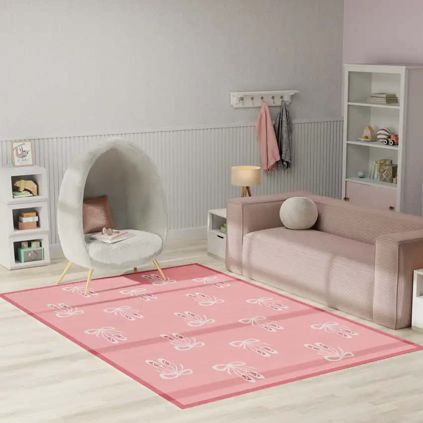Pink Flatweave Area Rug Photo 5
