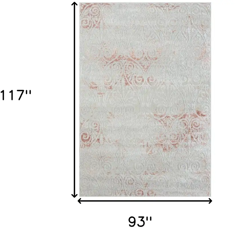 Pink Floral Area Rug Photo 8