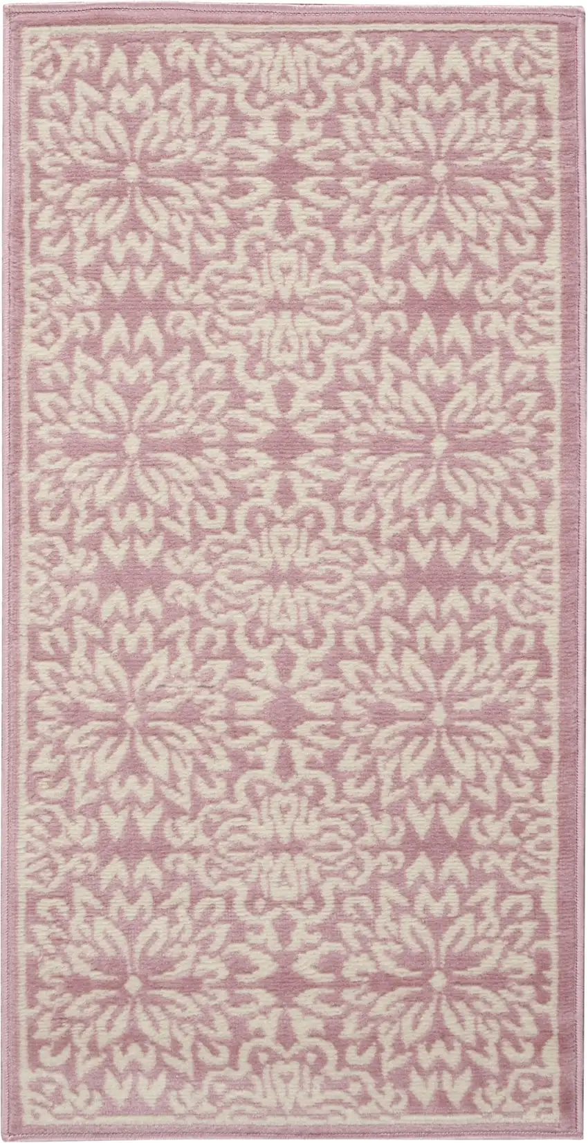 Pink Floral Power Loom Area Rug Photo 3