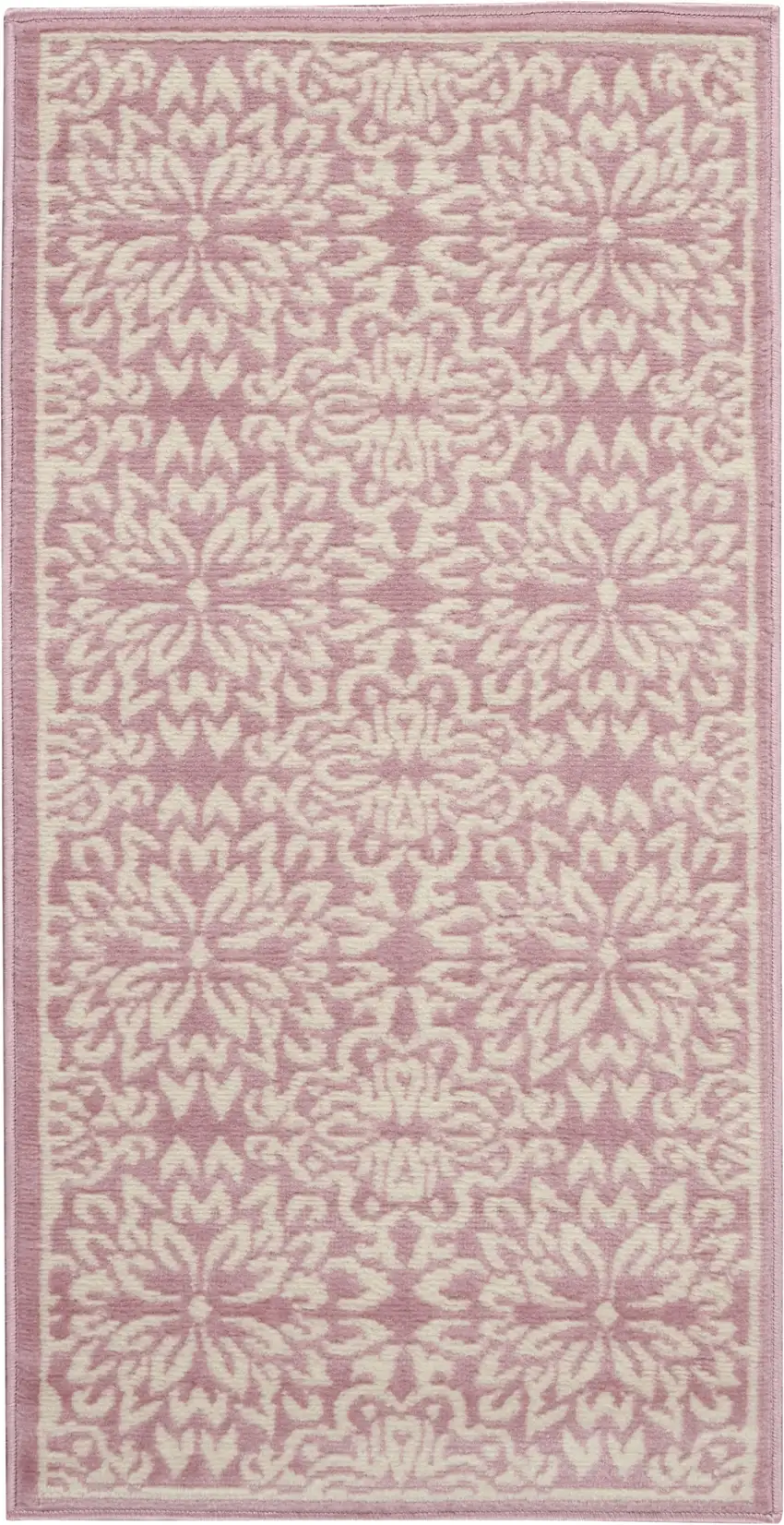 Pink Floral Power Loom Area Rug Photo 9