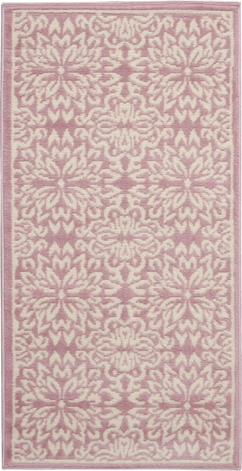 Pink Floral Power Loom Area Rug Photo 9