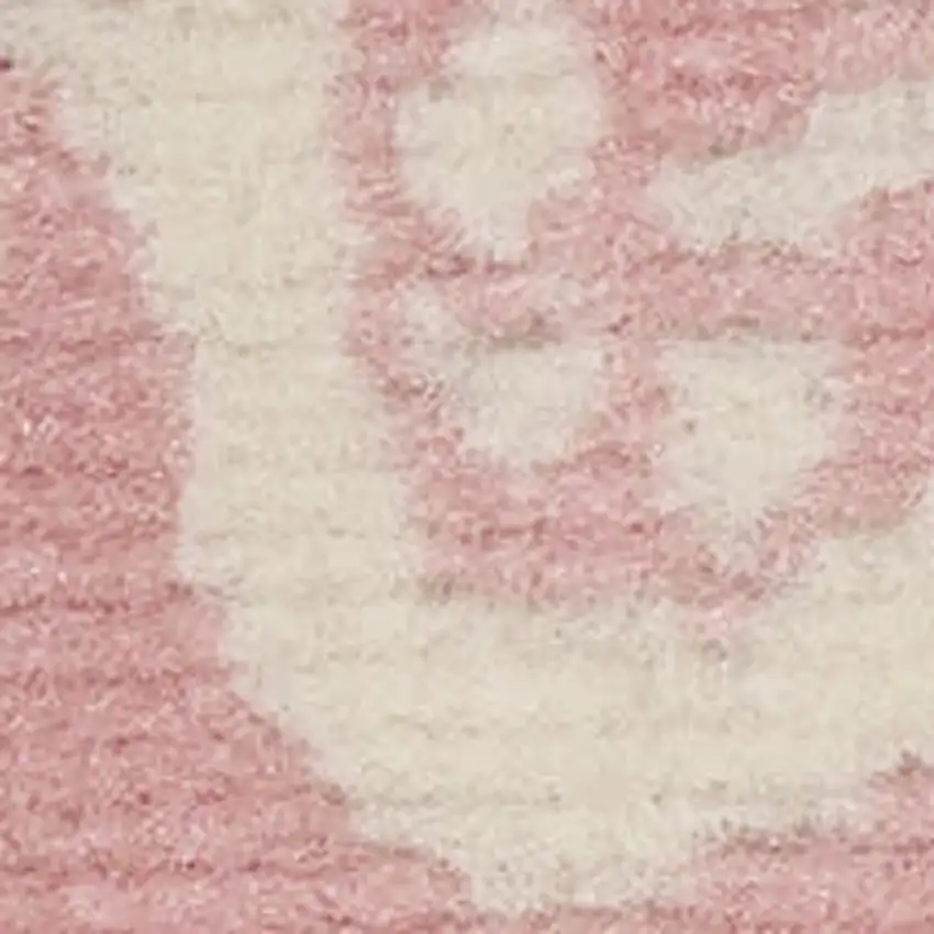 Pink Floral Power Loom Area Rug Photo 1