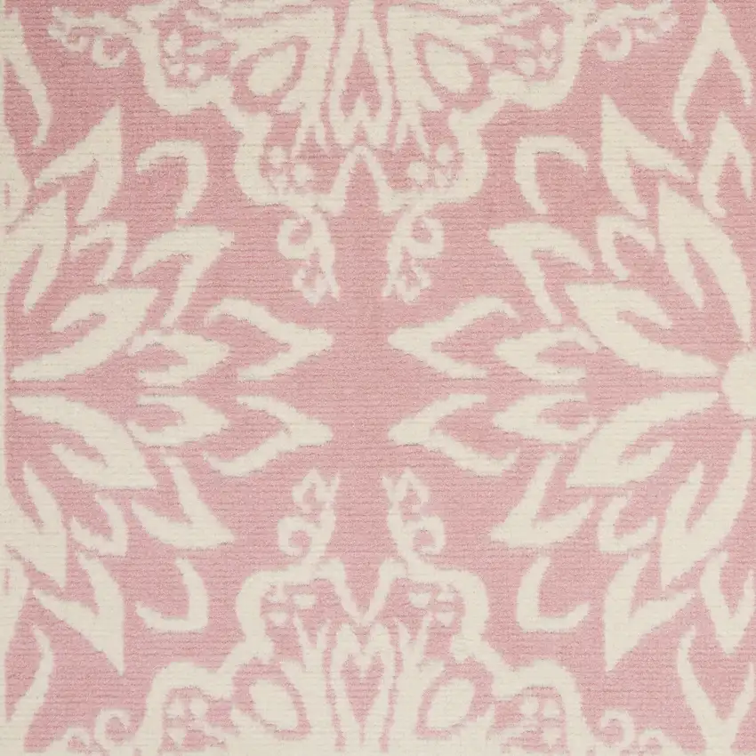 Pink Floral Power Loom Area Rug Photo 9