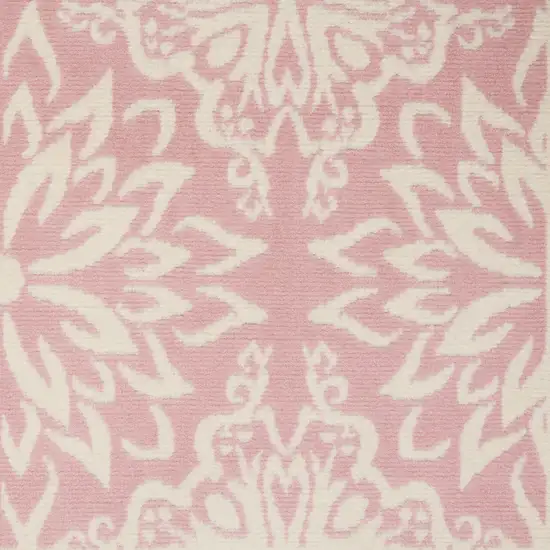 Pink Floral Power Loom Area Rug Photo 3