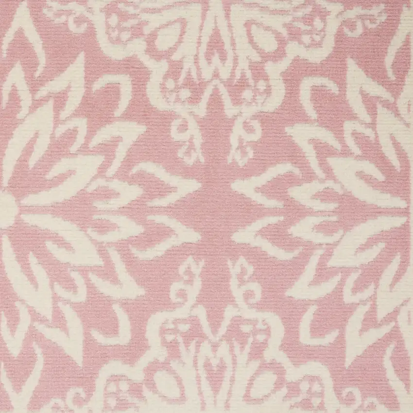 Pink Floral Power Loom Area Rug Photo 3