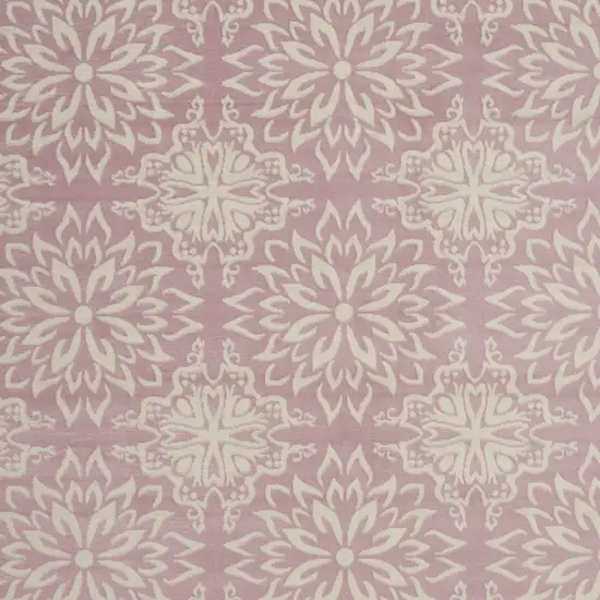 Pink Floral Power Loom Area Rug Photo 3